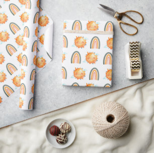 Papier Cadeau Belle Ray De Sunshine Rainbow Baby shower D'Été