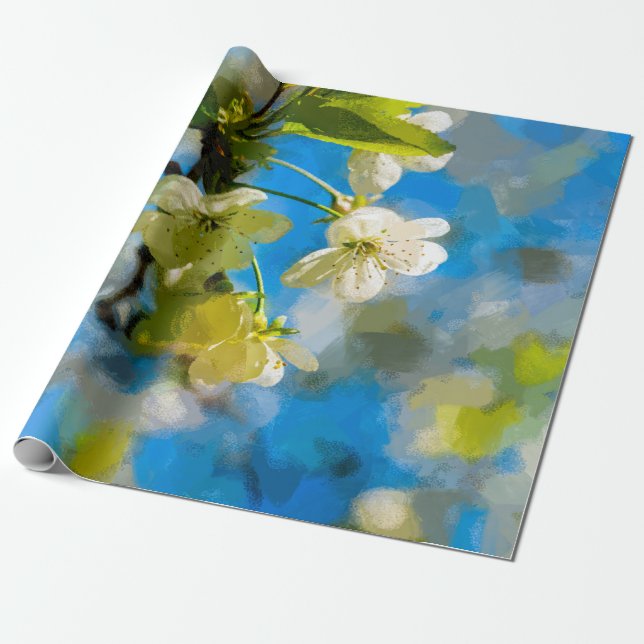 Papier Cadeau Belles fleurs de cerisiers (Déroulé)