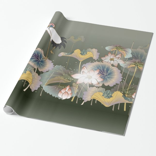 Papier Cadeau Belles grues Lily Papier à envelopper (Déroulé)