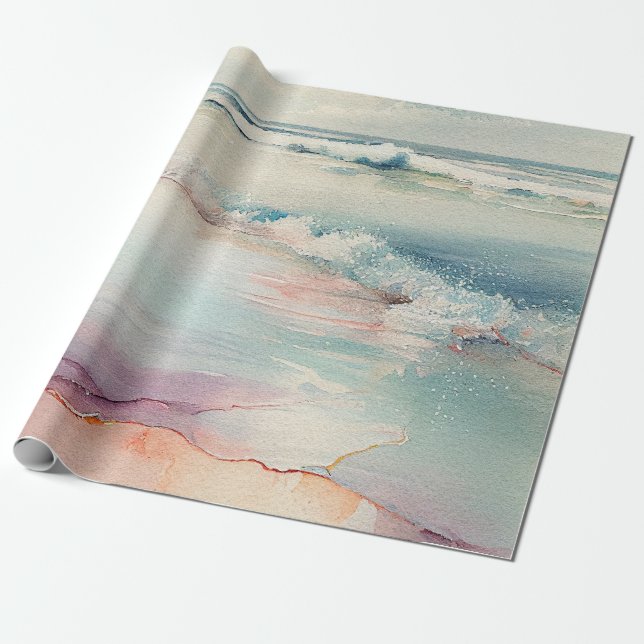 Papier Cadeau Belles vagues océaniques (Déroulé)
