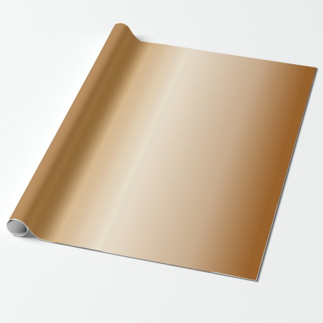 Papier Cadeau Bells de cuivre métalliques (Déroulé)