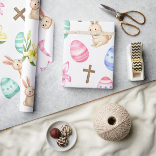 Papier Cadeau Bénédictions de Pâques – Motif sans couture de lap