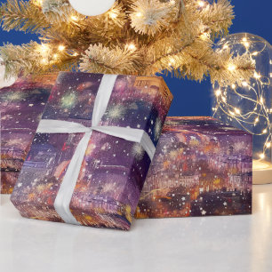 Papier Cadeau Berlin à Noël & Nouvel An en Aquarelles