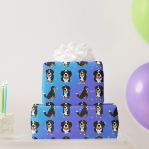 Papier Cadeau Bernese Mountain Dog Anniversaire