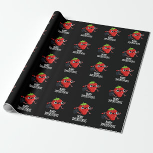 Papier Cadeau Berry Superstitieux Fruit Pun Dark BG