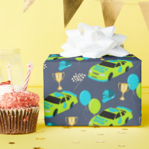 Papier Cadeau Besoin de 4 Speed Race Car Boys 4th Birthday Party