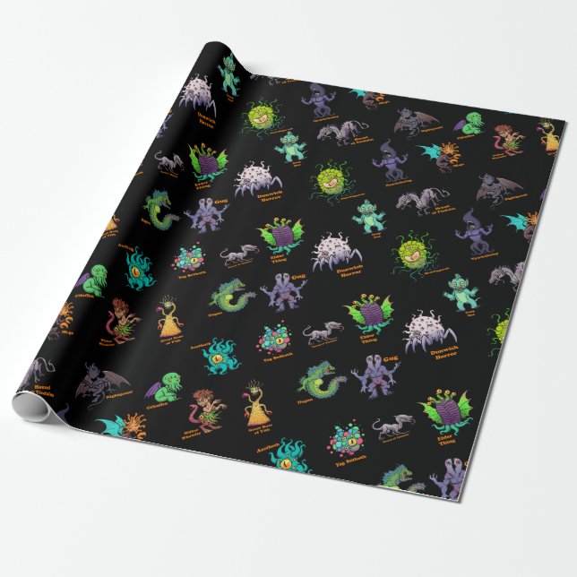 Papier Cadeau Bestiaire II de Cthulhu Lovecraft Mythos Chibi (Déroulé)