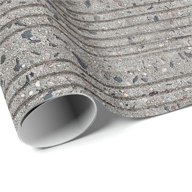 Papier Cadeau Béton Gris Cimetière Trottoir (Coin rond)