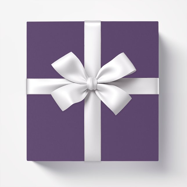 Papier Cadeau Beurre d'acai violet foncé de couleur solide (Créateur téléchargé)