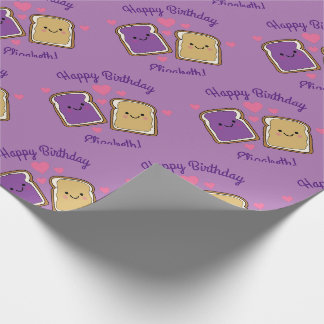 Papier Cadeau Beurre d'arachide et Jelly fête d'anniversaire PBJ