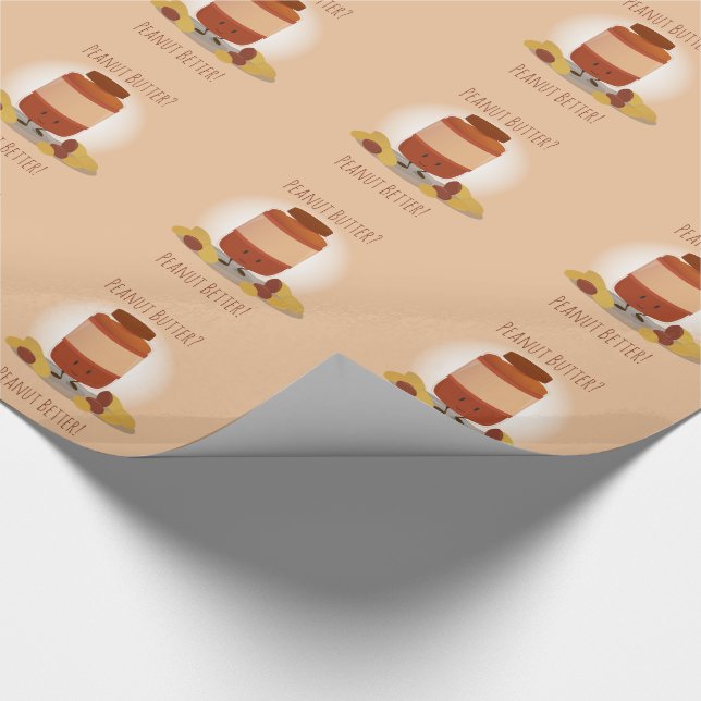 Papier Cadeau Beurre d'arachide mignonne (Coin)
