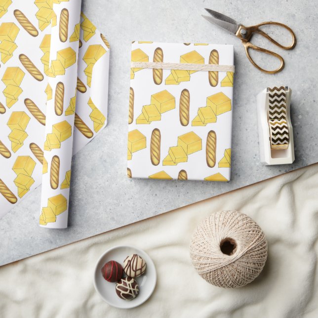 Papier Cadeau Beurre de pain Baguette Français Pain Foodie (Artisanat)