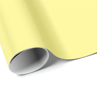 Papier Cadeau Beurre pastel pâle et crémeux Jaune solide