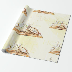 Papier Cadeau Bible aquarelle religieuse