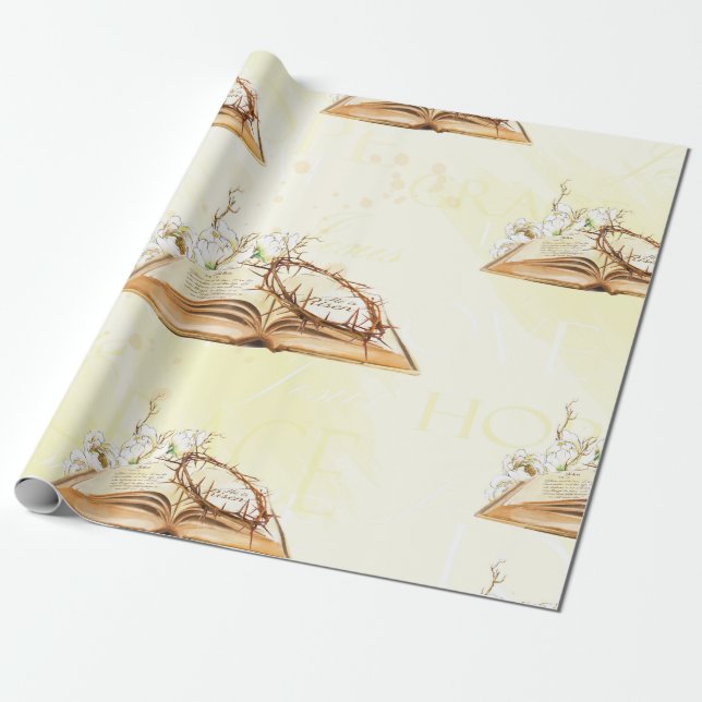Papier Cadeau Bible de l'aquarelle religieuse (Déroulé)