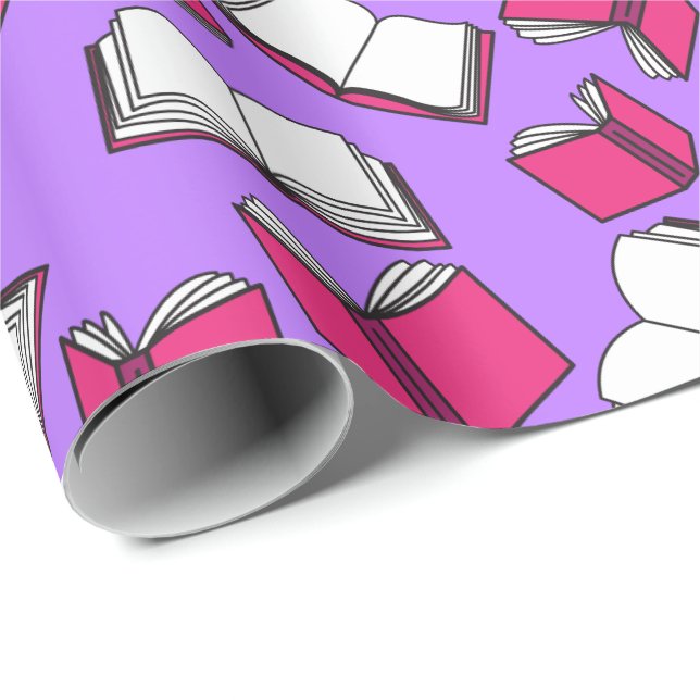 Papier Cadeau Bibliothécaire de l'école Enseignant et livre de b (Coin rond)