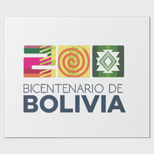 Papier Cadeau bicentenaire Bolivie