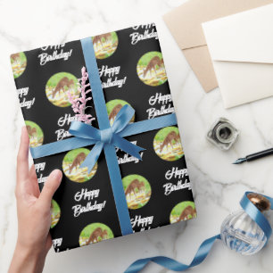 Papier Cadeau Biche et faon noirs