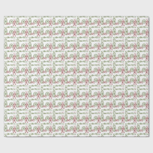 Papier Cadeau Bicyclettes rouges et vertes pour un thème de No