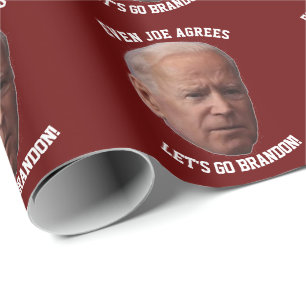 PAPIER CADEAU BIDEN EST D'ACCORD, ALLONS BRANDON GROS ANNIVERSAI
