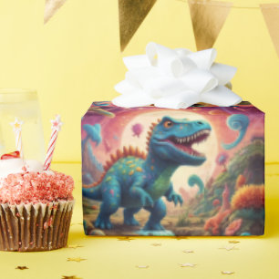 Papier Cadeau Bienvenue dans le monde magique de Dino Delights