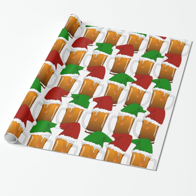 Papier Cadeau Bière de Noël (Déroulé)