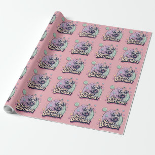 Papier Cadeau Biewer Terrier Chien coloré