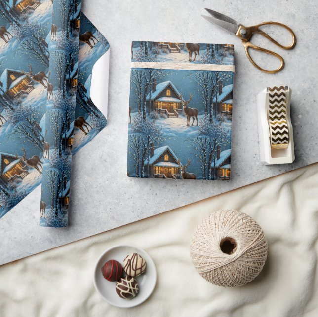 Papier Cadeau  Big Buck's Snowy Christmas Visit (Artisanat)