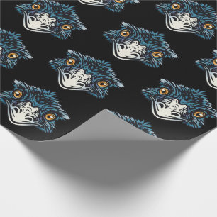 Papier Cadeau Big Daddy Emu grand oiseau australien bleu