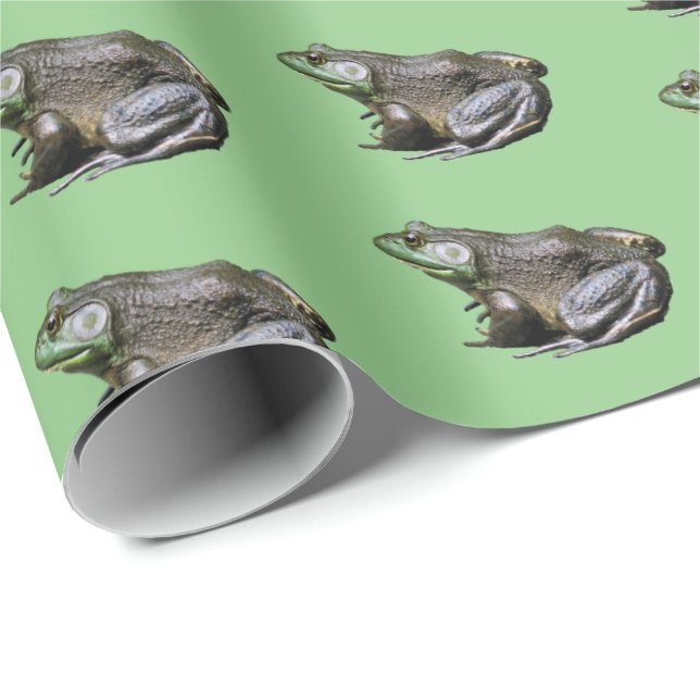 Papier Cadeau Big Old Bullfrog Animal Nature (Coin rond)