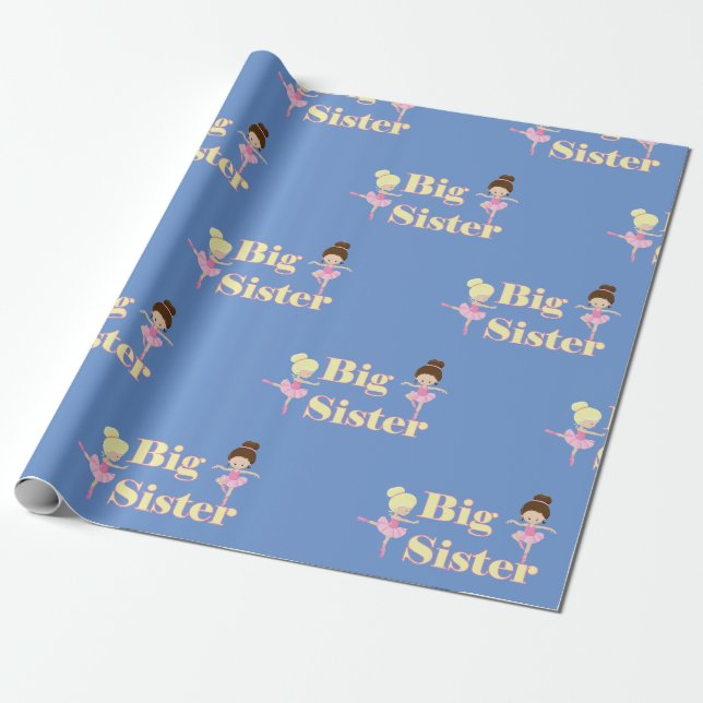 Papier Cadeau Big Soeur Ballerina (Déroulé)