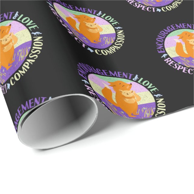 Papier Cadeau Big Soeur Love - Fils Bonifié Fox (Coin rond)
