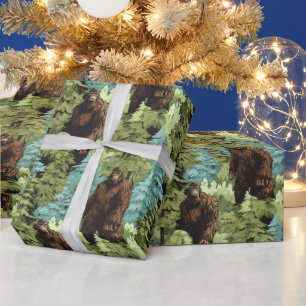 Papier Cadeau Bigfoot Grognon au Fond des Bois