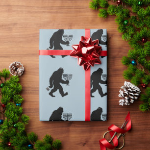 Papier Cadeau Bigfoot juif Hanukkah Chanukah Humour Hilarant 