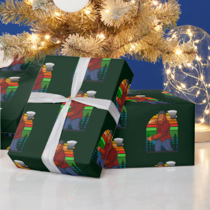 Papier Cadeau Bigfoot Lumberjack Avec Ax Sasquatatch Forester Fu