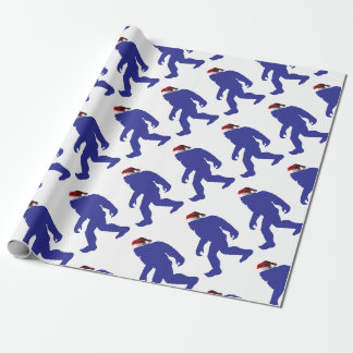 Papier Cadeau Bigfoot porte un Casquette du Père Noël