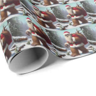 Papier Cadeau Bigfoot Santa Claus