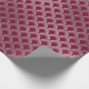 Papier Cadeau Bijoux à échelle Maroon Bourgogne Vip Argent