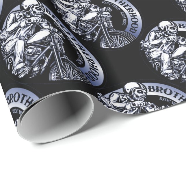 Papier Cadeau Biker Brotherhood (Coin rond)