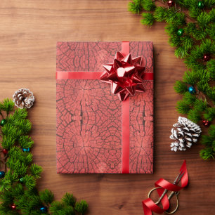 Papier Cadeau Bille de bois séchée Coupe transversale Bois rouge