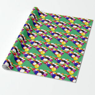 Papier Cadeau Billiards Design Wrapper Papier Rouleau