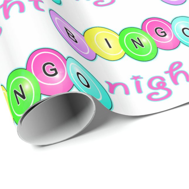 Papier Cadeau Bingo Bingo Bingo de nuit (Coin rond)