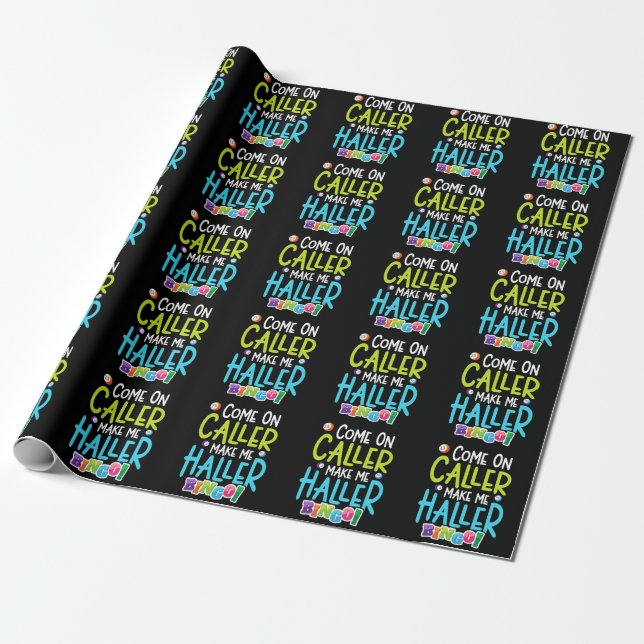 Papier Cadeau Bingo Joueur amusant Me faire Holler (Déroulé)