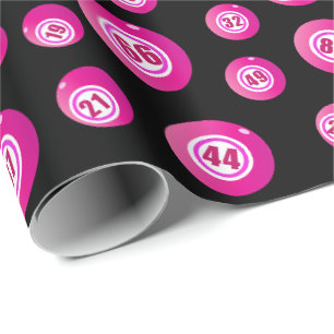 Papier Cadeau Bingo Player - balles roses