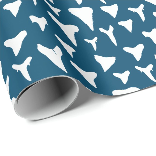 Papier Cadeau Biologiste de la marine Aiguille requin dents de r (Coin rond)