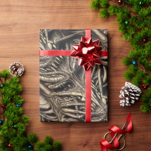 Papier Cadeau Biomatter démon d'horreur gothique déplaisante
