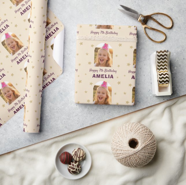 Papier Cadeau Birthday Personalized Photo Wrapping  (Artisanat)