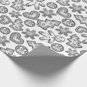 Papier Cadeau Biscuits de Noël de bonhomme en pain d'épice