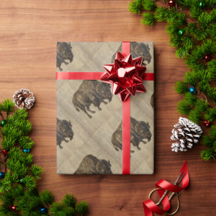 Papier Cadeau Bison vintage