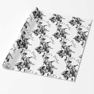 Papier Cadeau Black Cat Biker Babe Thunder_Cove